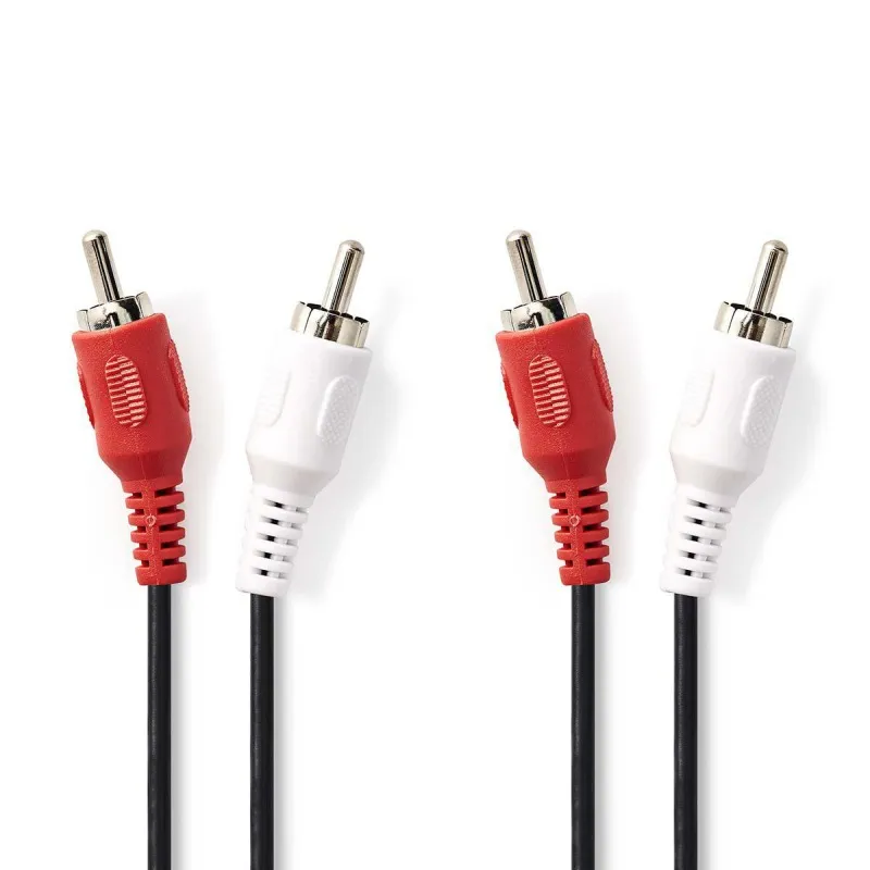 Nedis CAGB24200BK50 - Stereofonní Audio Kabel | 2x RCA Zástrčka - 2x RCA Zástrčk