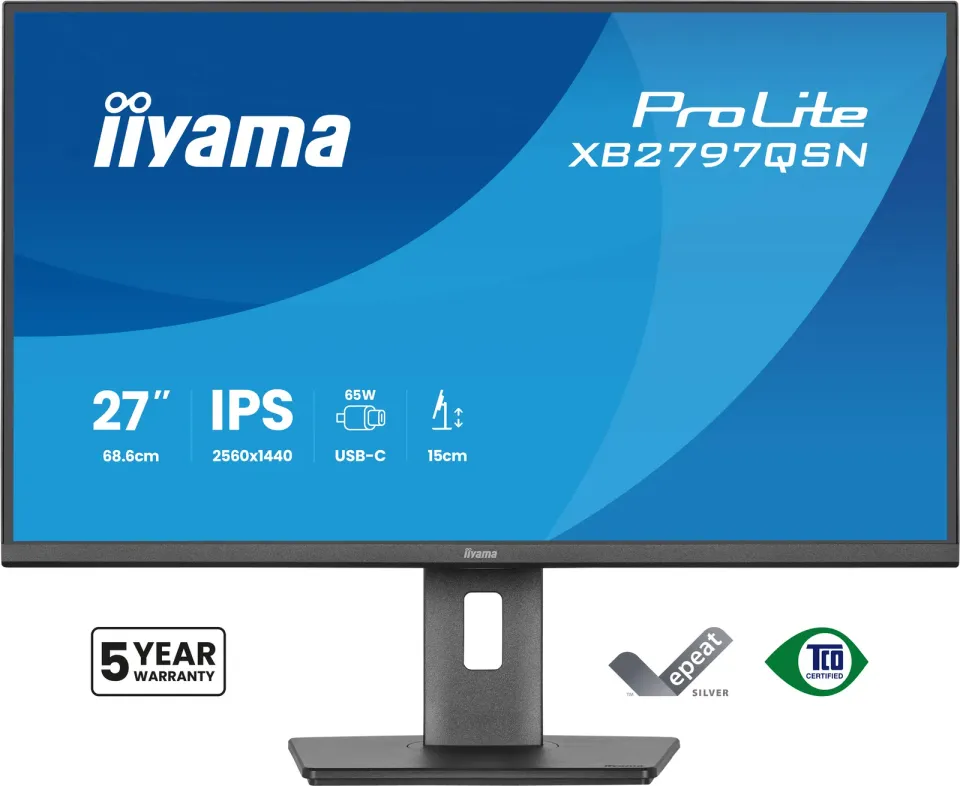 iiyama ProLite/XB2797QSN-B1/27"/IPS/QHD/75Hz/1ms/Černá/5R