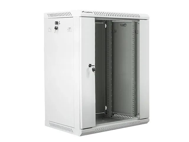 Nástěnný rack 19'' 15U 600X450mm šedý flat pack