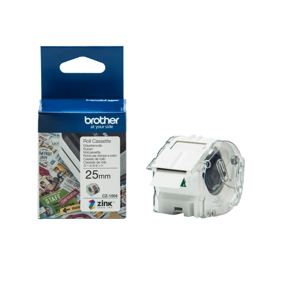Brother - CZ1004 papírová páska (plnobarevná, bez inkoustová, šíře 25 mm), délka
