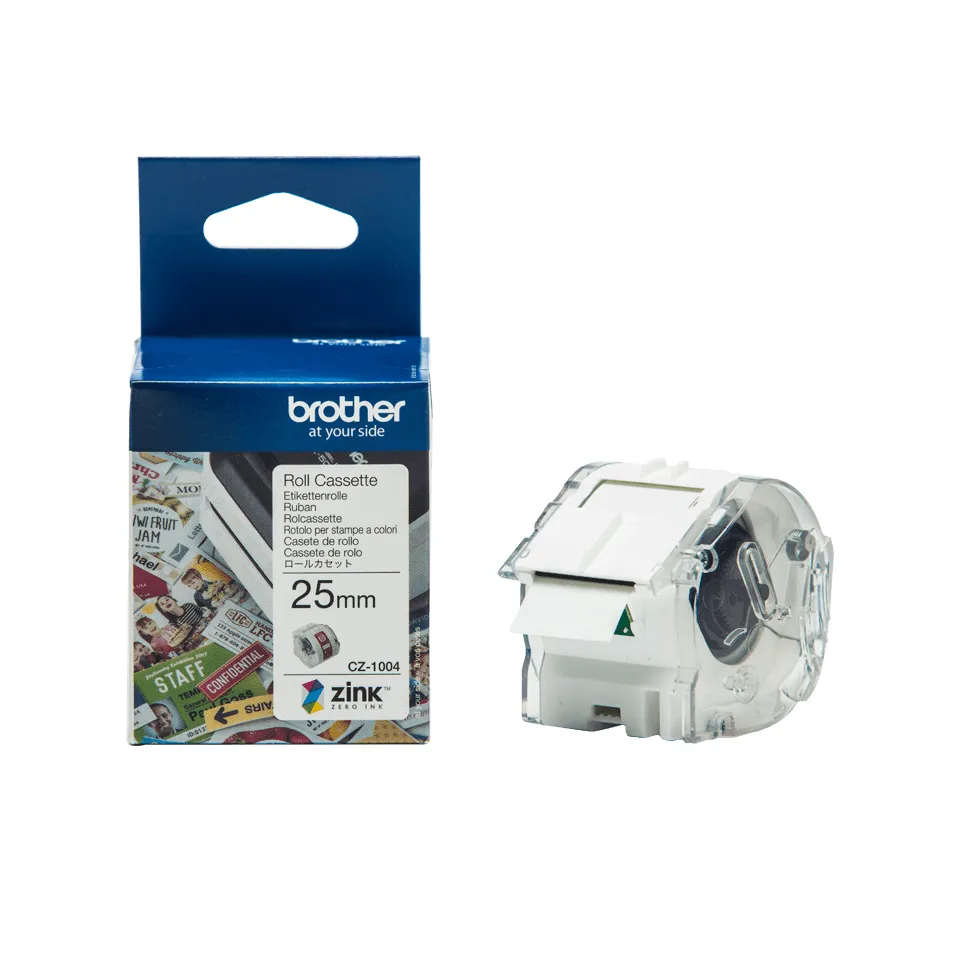 Brother - CZ1004 papírová páska (plnobarevná, bez inkoustová, šíře 25 mm), délka