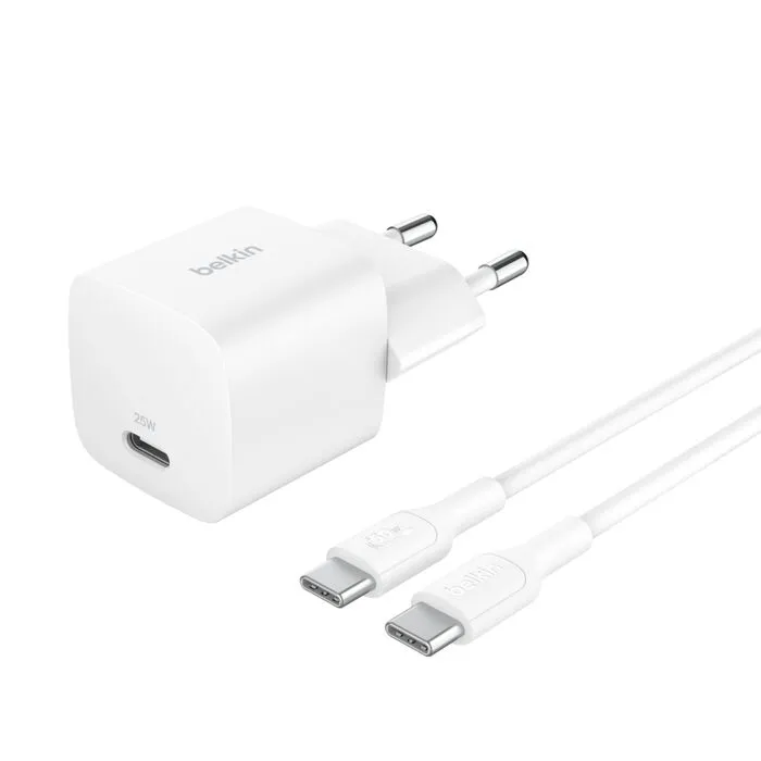 Belkin BOOST CHARGE 25W USB-C Power Delivery PPS nástěnná nabíječka + 1m USB-C n (WCA012kq1MWH-B6)