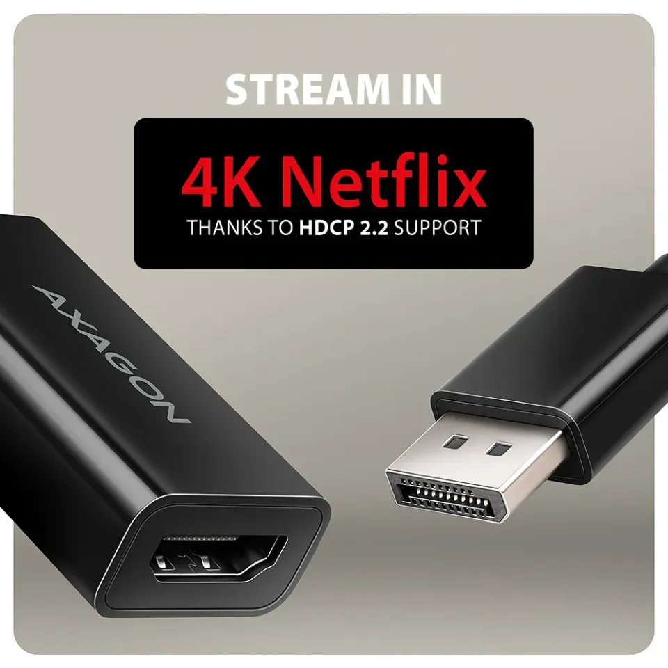 AXAGON RVD-HI20N, DisplayPort -> HDMI 2.0b redukce / adaptér, 4K/60Hz
