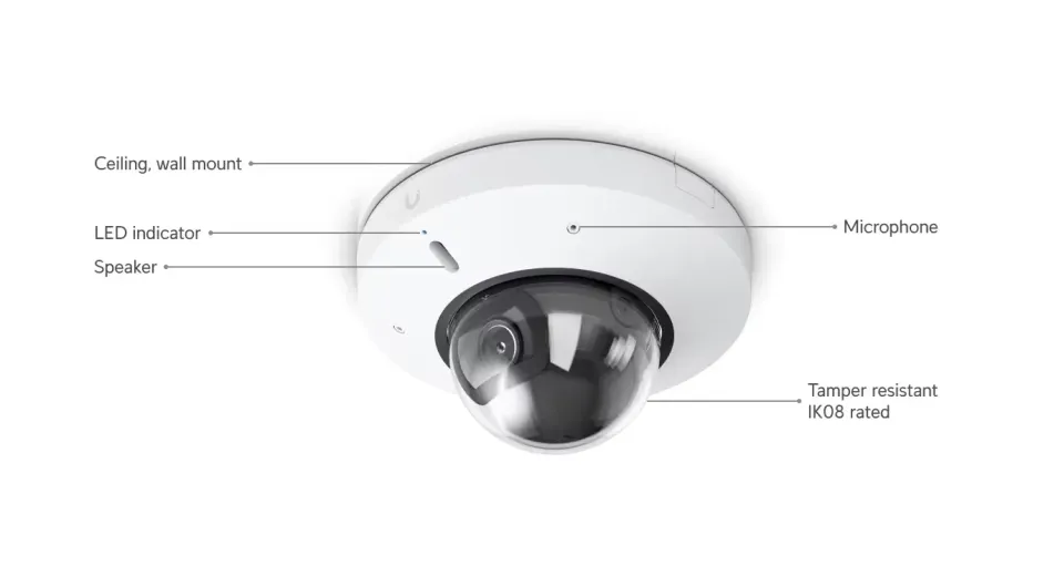 Ubiquiti UVC-G6-Mini-Dome-W - UniFi Enterprise G6 Mini Dome, bílá