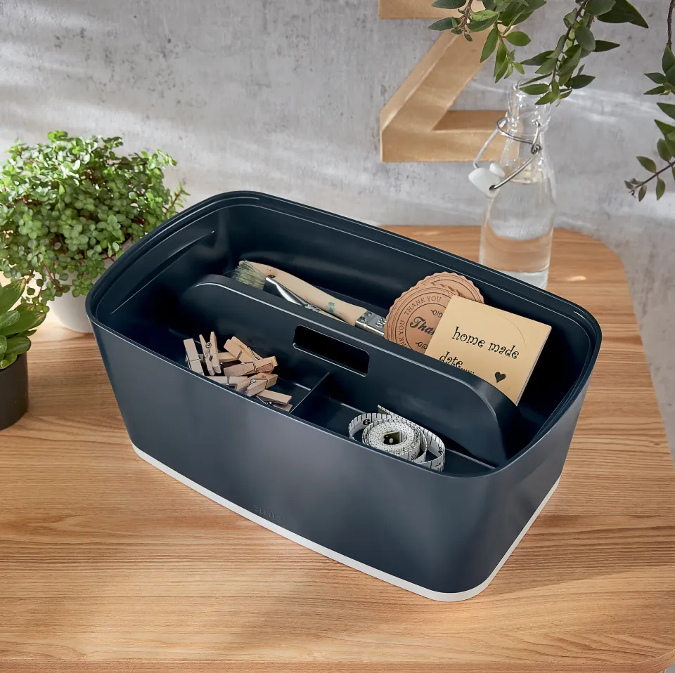 LEITZ Organizér s držadlem MyBox Cosy, sametová šedá