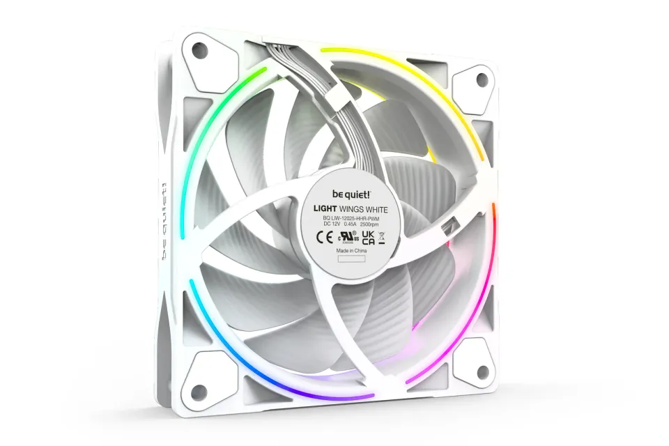 Be quiet! / ventilátor Light Wings White / 120mm / PWM / high speed / 3-pack / bílý