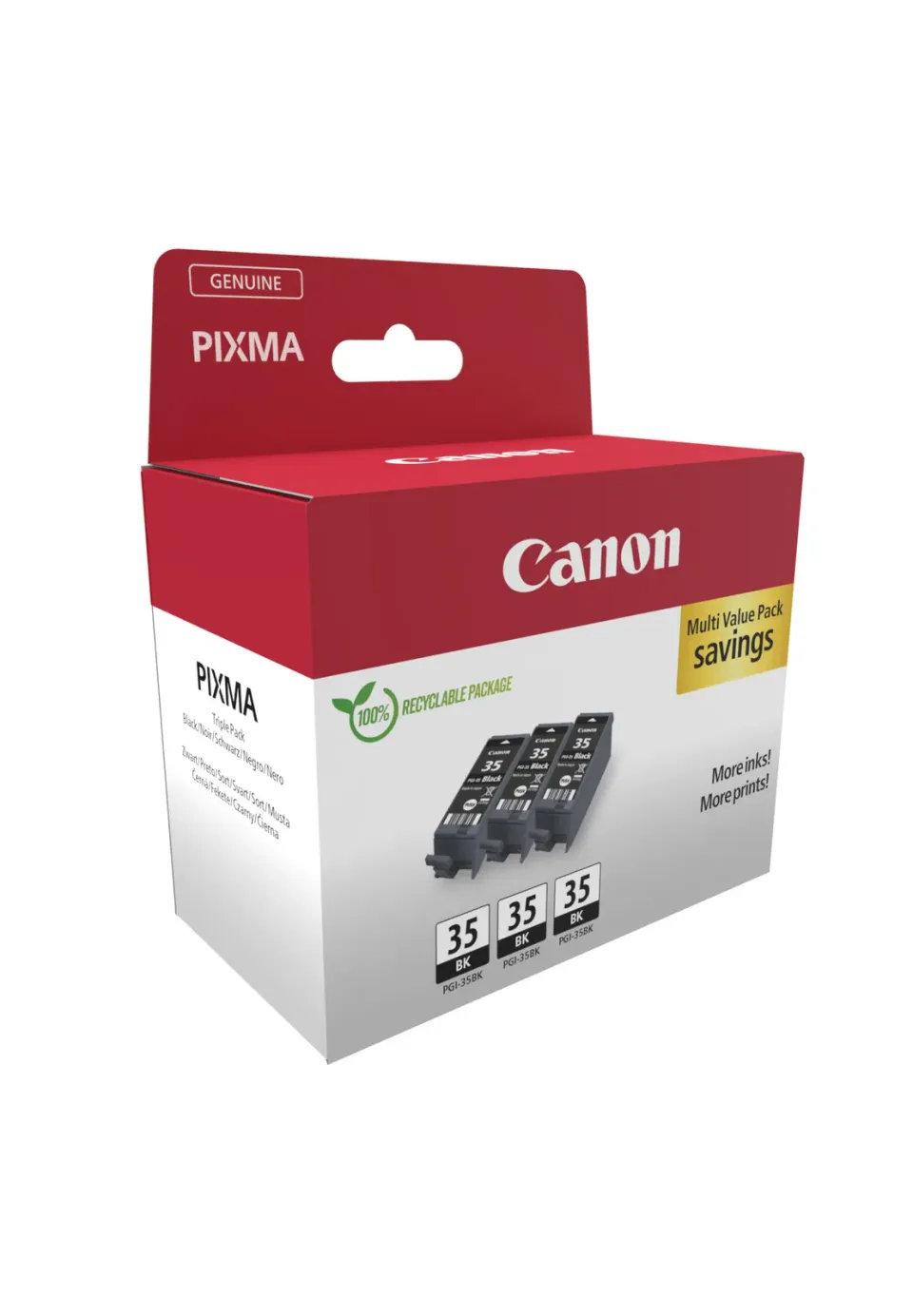 Canon cartridge PGI-35Bk Black (PGI35BK) Triple Pack / 3x Black / 3x9,3ml