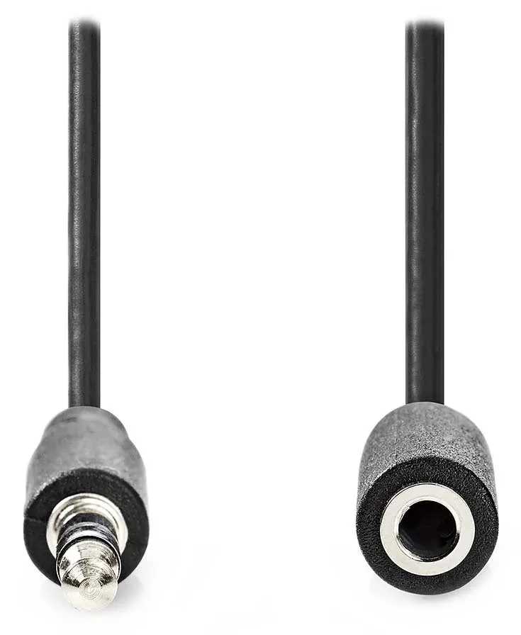 Nedis CAGL22050BK20- Stereo Audio Kabel | 3,5mm Zástrčka - 3,5mm Zásuvka | 2 m |