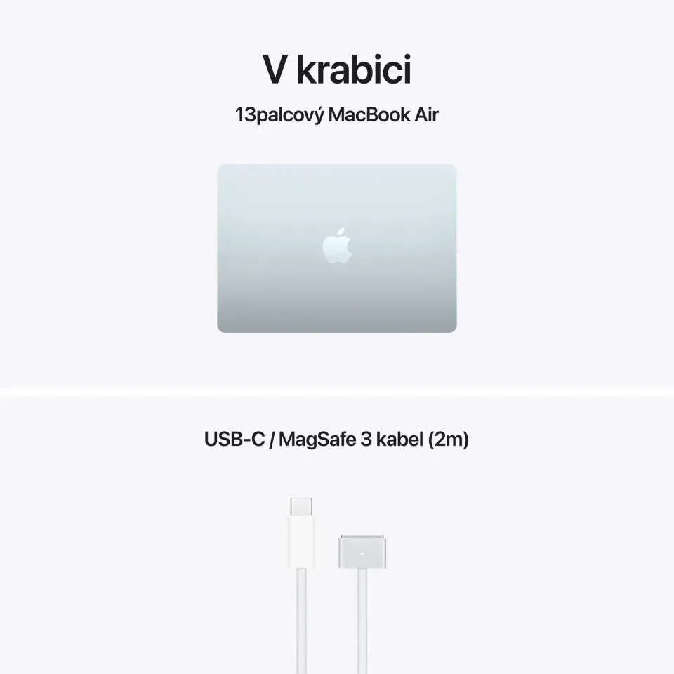 MacBook Air 13" M5 s 10jádrovým CPU a 10jádrovým GPU, 16GB, 1TB SSD – Sky Blue