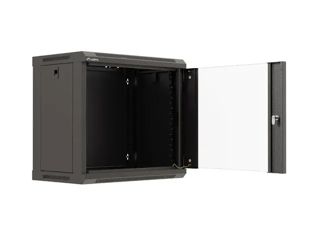 LANBERG 19" RACKOVÁ SKŘÍŇ PRO MONTÁŽ NA STĚNU 9U/540X350 (FLAT PACK) S PROSKLENÝMI DVEŘMI ČERNÁ