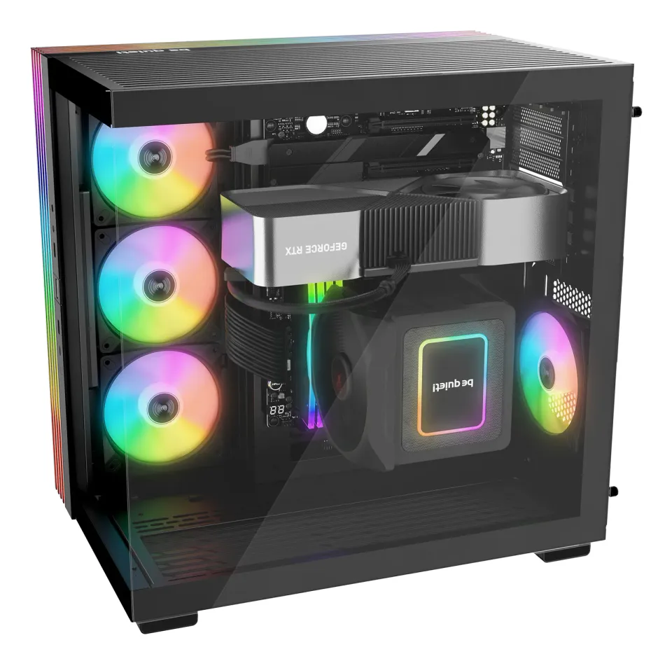 Be quiet! skříň LIGHT BASE 600DX / ATX / ARGB pásek / až 10 fan / 2xUSB / USB-C / panoramatická / černá
