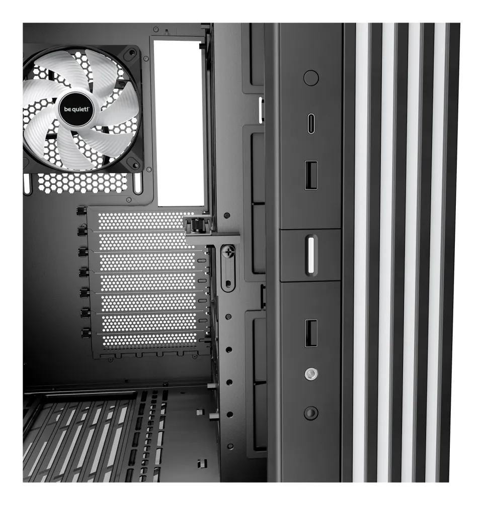 Be quiet! skříň LIGHT BASE 600DX / ATX / ARGB pásek / až 10 fan / 2xUSB / USB-C / panoramatická / černá