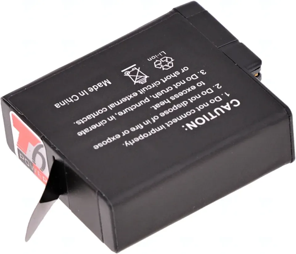 Baterie T6 Power pro GoPro Hero5, Hero6 Black, AHDBT-501, AABAT-001, 601-10197-000, 1250mAh, 4,8Wh