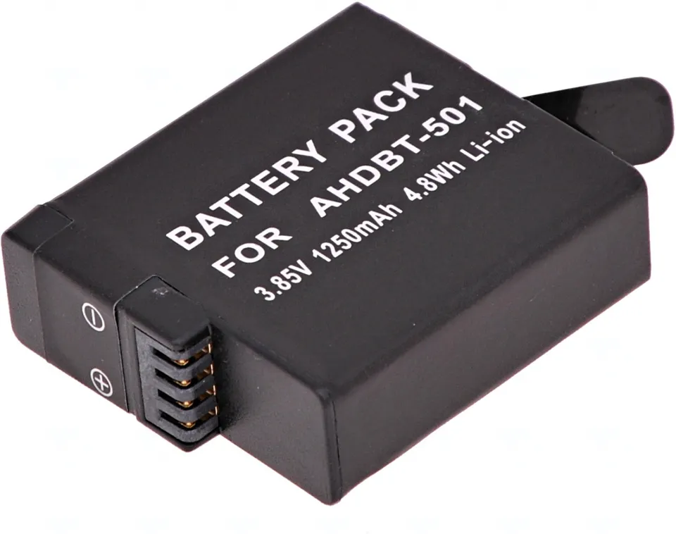 Baterie T6 Power pro GoPro Hero5, Hero6 Black, AHDBT-501, AABAT-001, 601-10197-000, 1250mAh, 4,8Wh