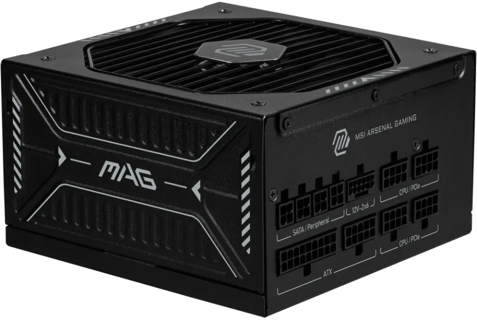 MSI zdroj MAG A850GLS PCIE5/ 850W/ ATX3.1/ akt. PFC/ 7 let celk. záruka/ 135mm fan/ modulární kabeláž/ 80PLUS Gold