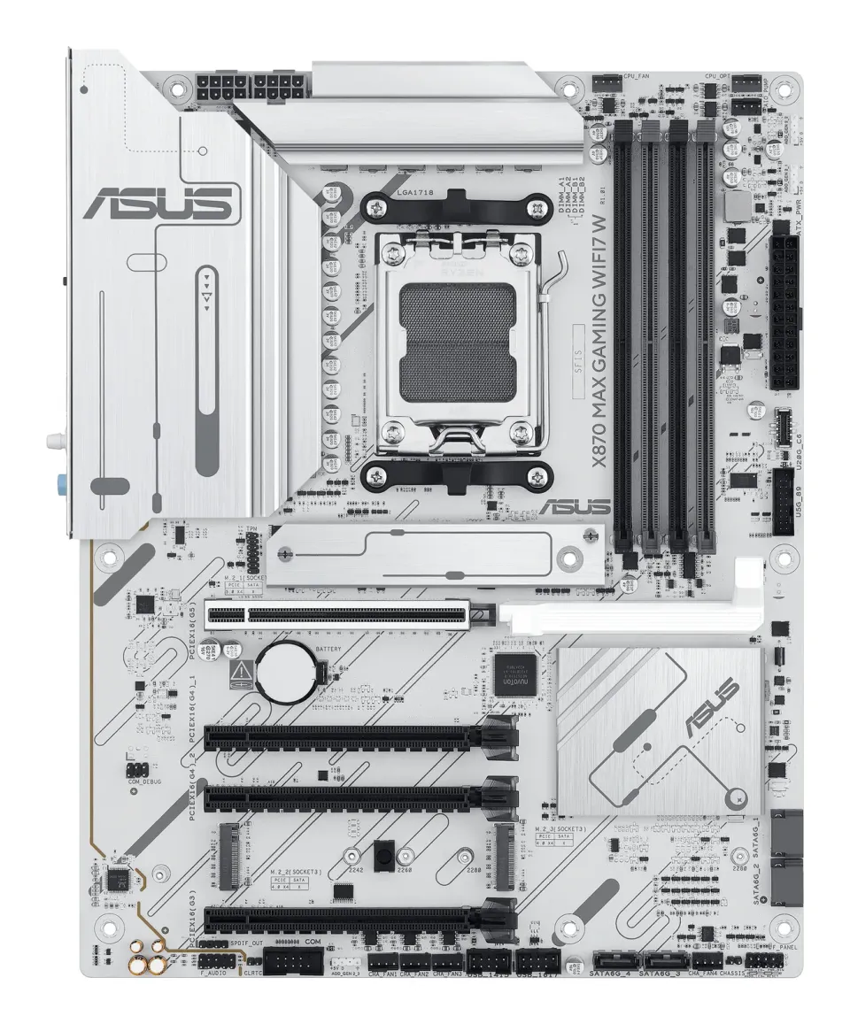 ASUS MB Sc AM5 X870 MAX GAMING WIFI7 W, AMD X870, 4xDDR5, 2xUSB4, 1xHDMI, WiFi