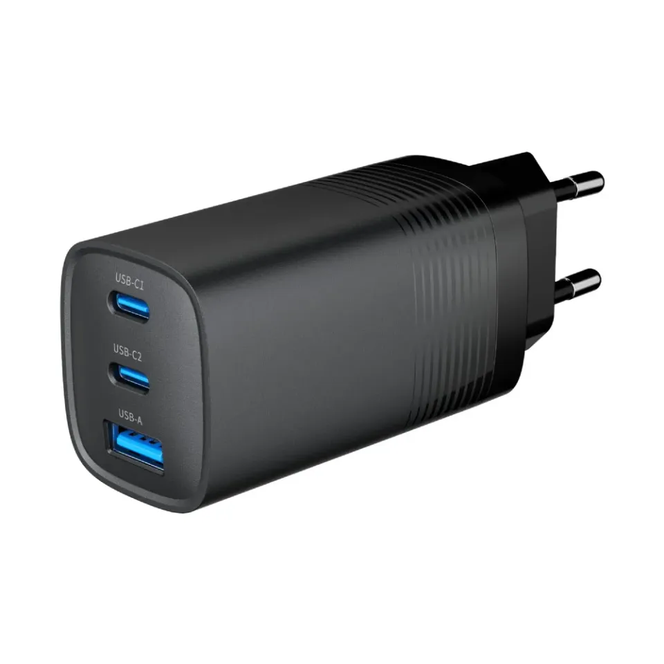 GEMBIRD, Nabíječka USB, 3x port, 65W, rychlé nabíjení, černá