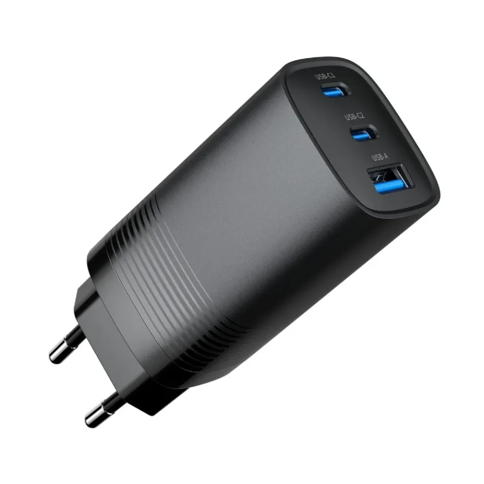 GEMBIRD, Nabíječka USB, 3x port, 65W, rychlé nabíjení, černá
