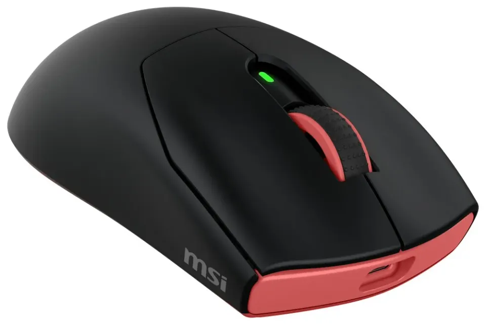 MSI herní myš FORGE GM340 Wireless Black/ bezdrátová/ 12.000 dpi/ 2,4GHz/ BT5.2/ USB/ 6 tlačítek/ černá