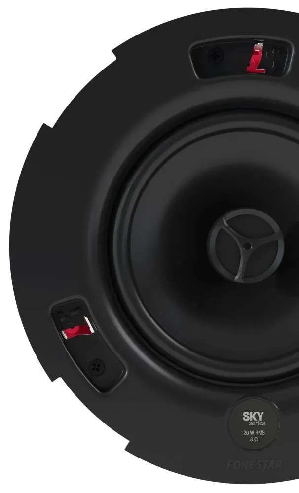 Fonestar 2pásmový vestavný reproduktor 20 W/8ohm, IP65, pruměr repro 6", 45Hz–20kHz, odnímatelná mřížka, ABS, hl 30 mm