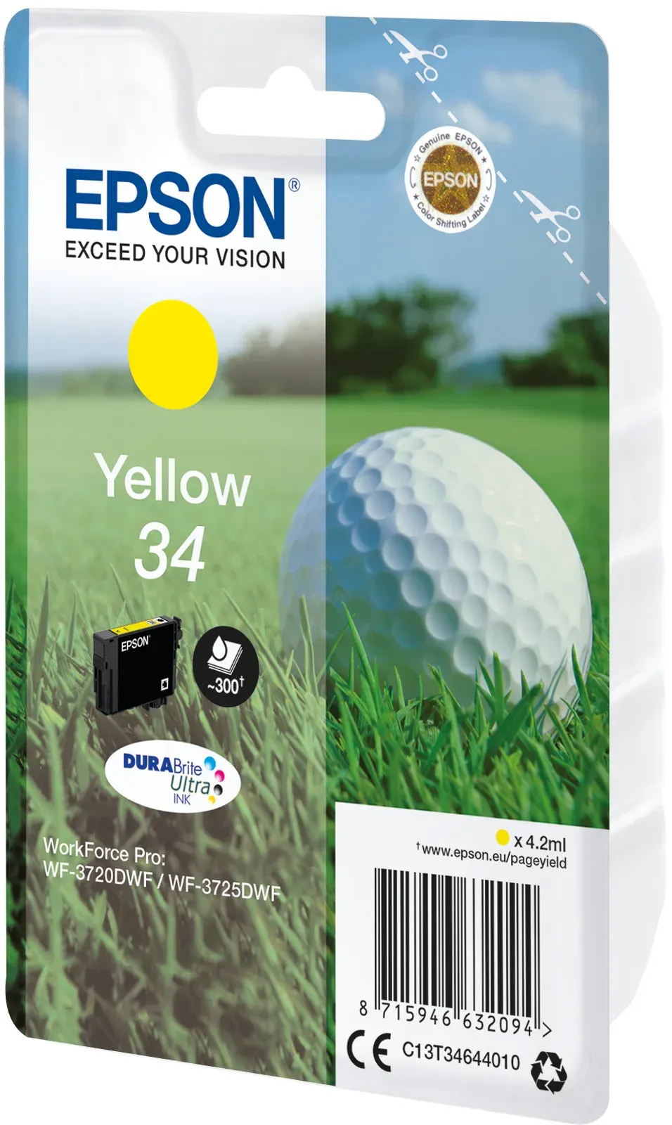 EPSON cartridge T3464 yellow (golfový míček)