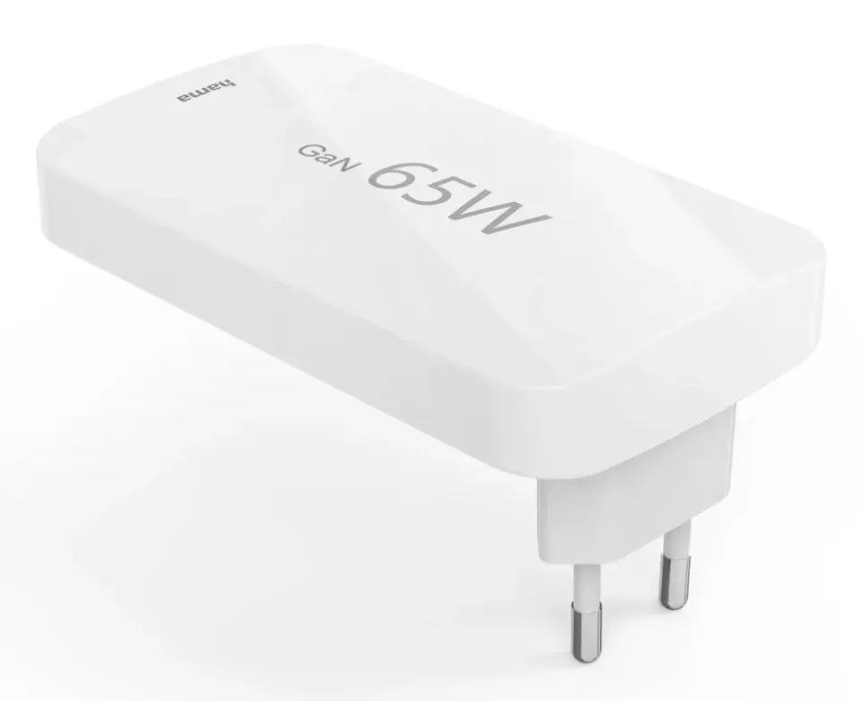 Hama rýchla USB nabíjačka GaN 2x USB-C + USB-A, PD/QC 65 W, plochá, skladacia
