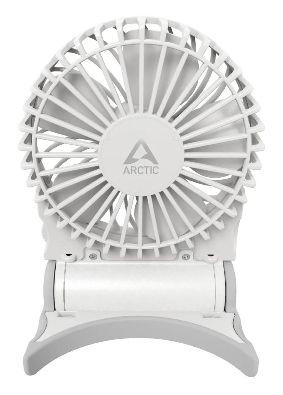 ARCTIC Summair 2Go (White) - Rechargeable Pocket Fan with Stand (74 hours of battery life and variab