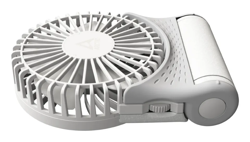 ARCTIC Summair 2Go (White) - Rechargeable Pocket Fan with Stand (74 hours of battery life and variab
