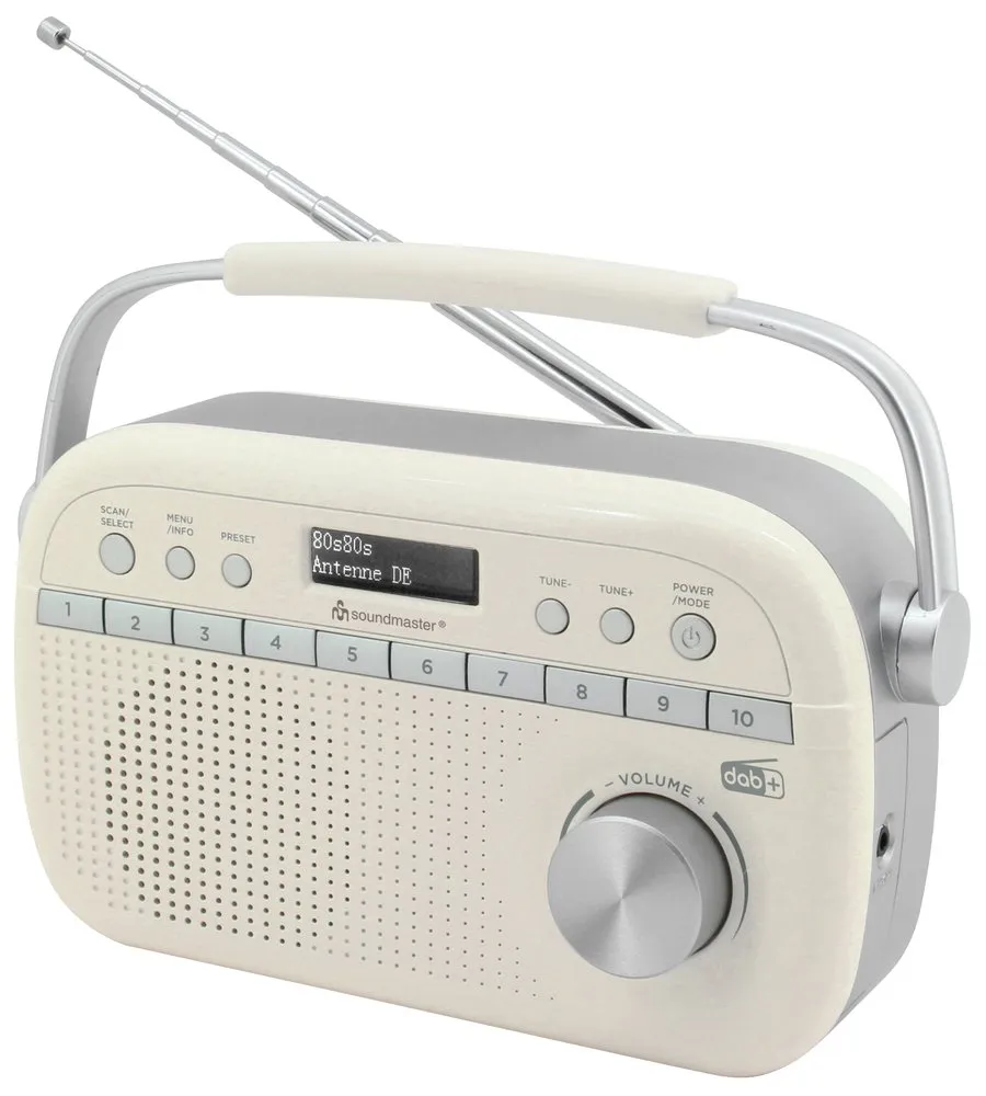 Soundmaster DAB280BE rádio/ DAB+/ UKW/ RDS/ Budík/ Hodiny/ Bílé