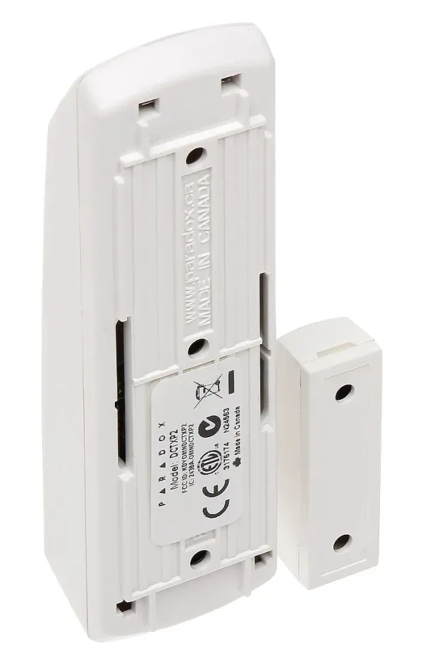 Paradox DCTXP2-868-bílý střední magnetický kontakt, s NC vstupem