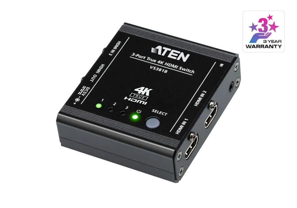 ATEN 3-Port True 4K HDMI Switch