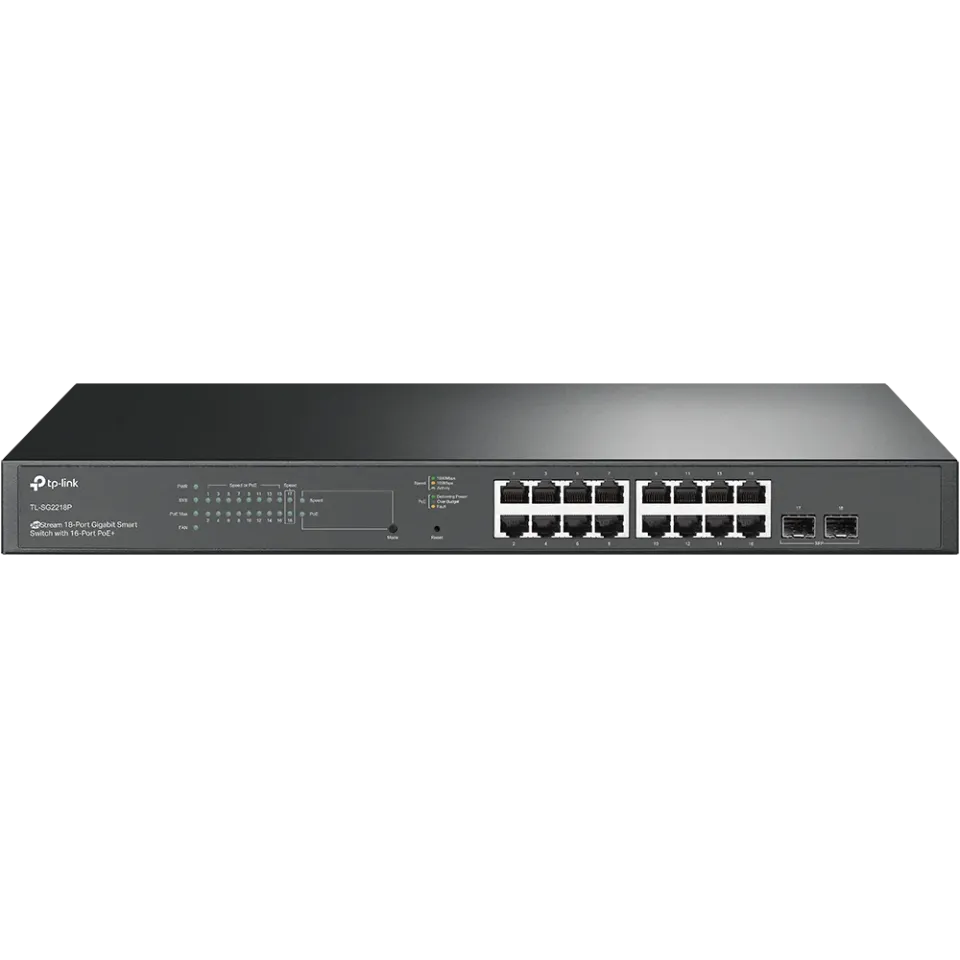 Switch TP-Link SG2218P Smart, 16x GLan s PoE+, 2x SFP, 150W, Omada SDN