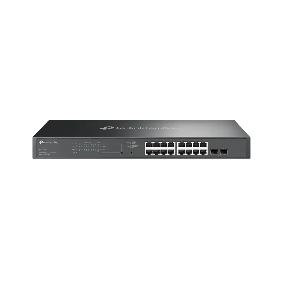 Switch TP-Link SG2218P Smart, 16x GLan s PoE+, 2x SFP, 150W, Omada SDN