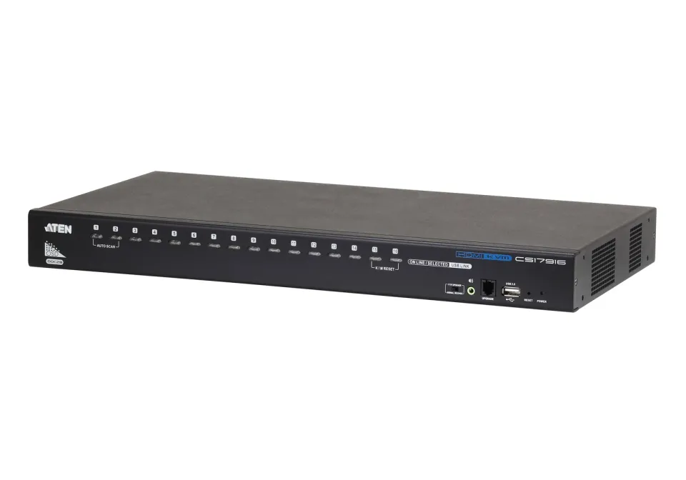 ATEN CS17916-AT-G 16 PORT USB HDMI KVM SWITCH W/EU PW CORD ATEN