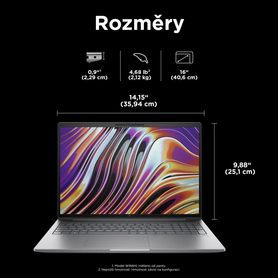 HP Zbook Power 16 G11A/ Ryzen 7 8845HS/ 32GB DDR5/ 1TB SSD/ Radeon 780M/ 16"WUXGA,matný/ W11P/ stříbrný