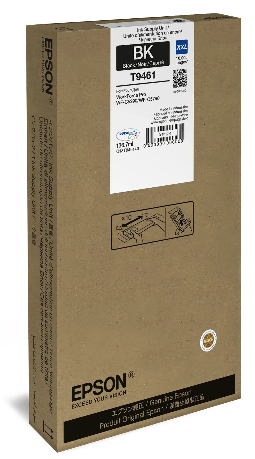 EPSON cartridge T9461 black XXL (WF-C5x90)