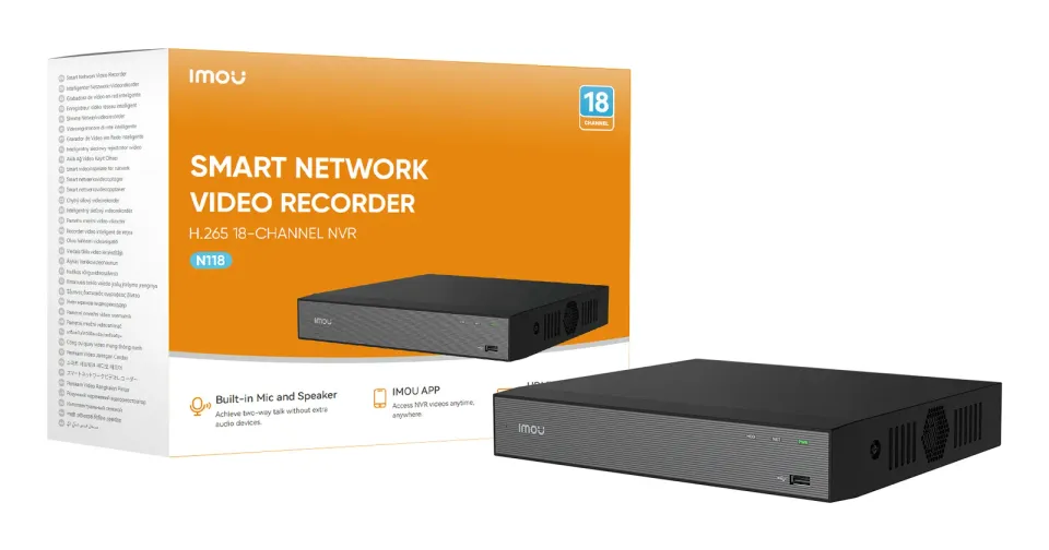 Imou NVR rekordér N110/ pro 10 kamer/ rozlišení 4k UHD/ HDMI/ VGA/ USB/ LAN/ SATA až 16 TB