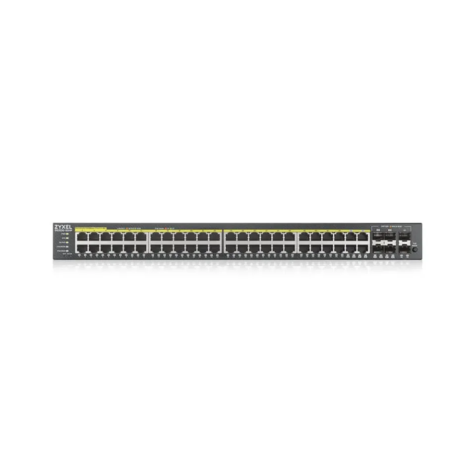 Zyxel GS2220-50HP 50-port L2 Managed Gigabit PoE Switch, 44x gigabit RJ45, 4x gigabit RJ45/SFP, 2x SFP, PoE 375W