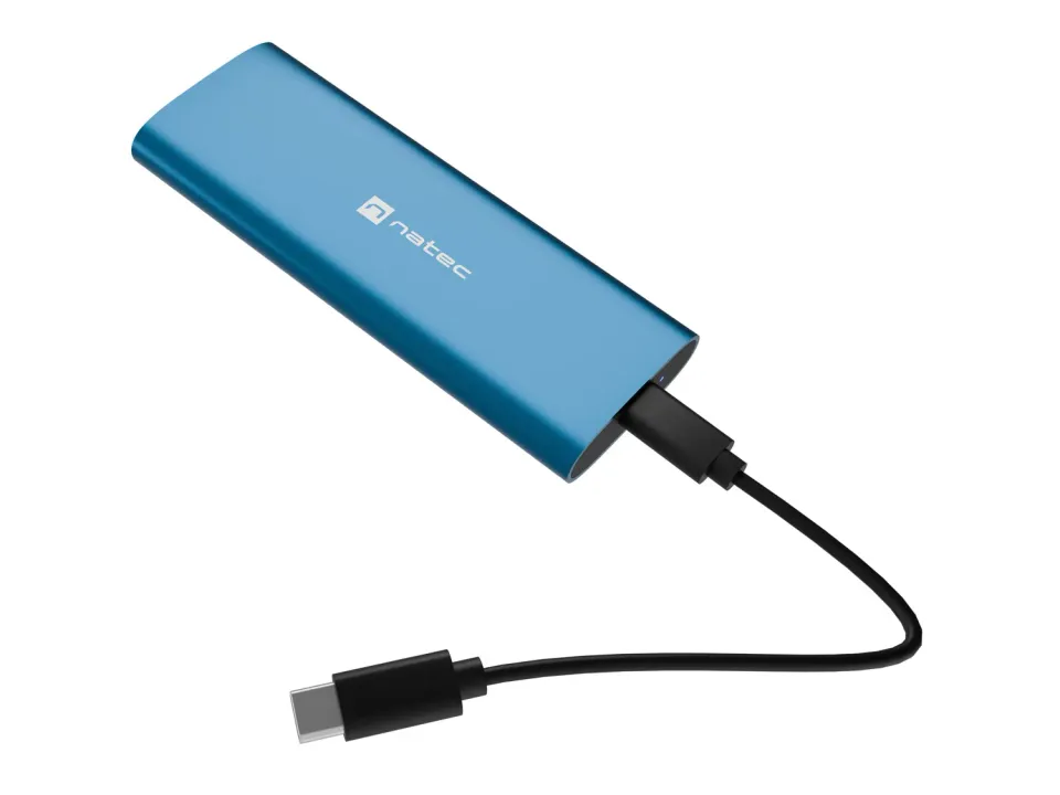 Externí box pro SSD Natec RHINO M.2 NVME LITE USB-C 3.2 GEN 2, hliníkové tělo, HORIZON BLUE