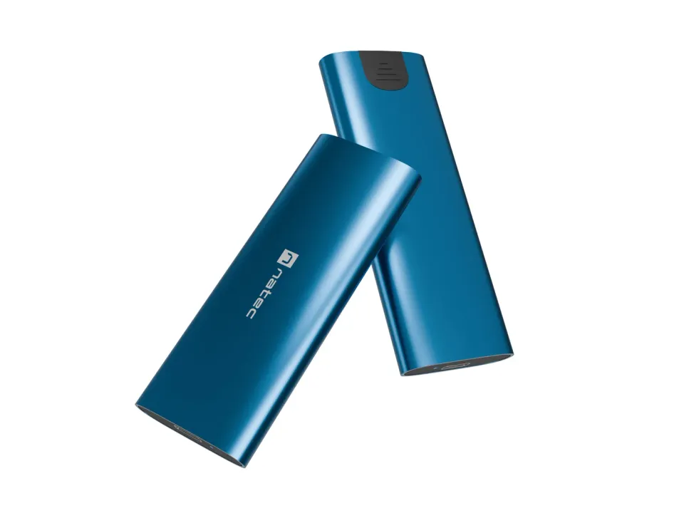 Externí box pro SSD Natec RHINO M.2 NVME LITE USB-C 3.2 GEN 2, hliníkové tělo, HORIZON BLUE