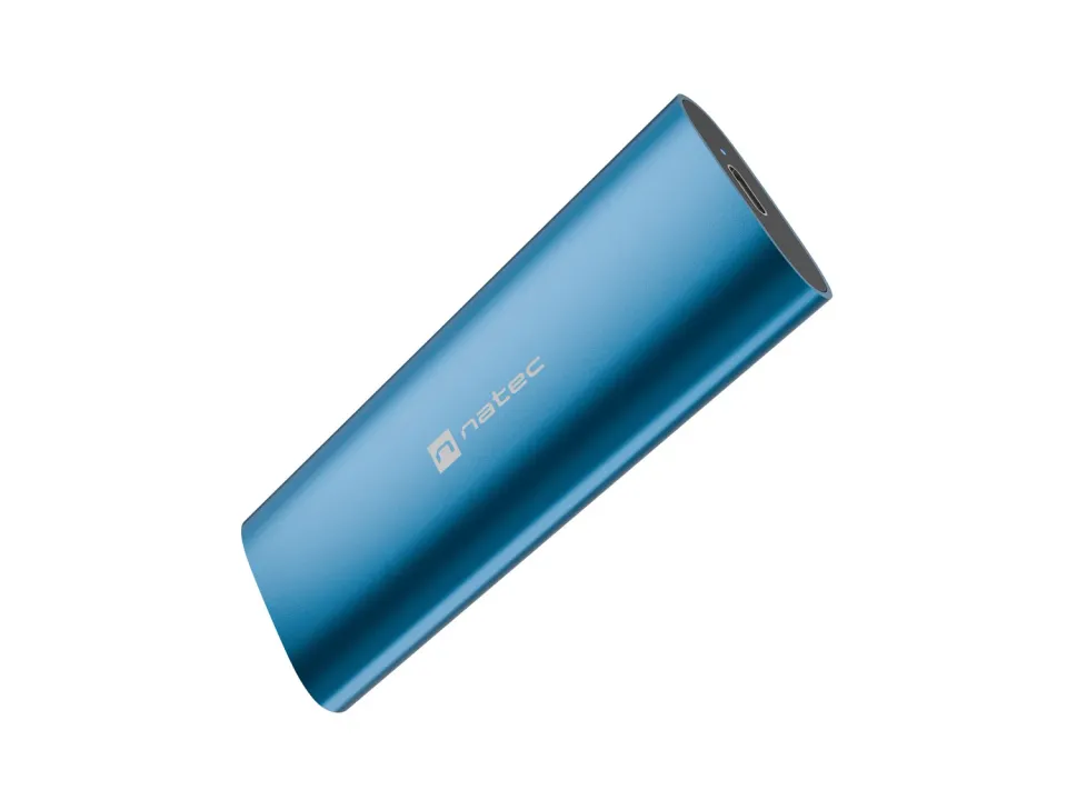 Externí box pro SSD Natec RHINO M.2 NVME LITE USB-C 3.2 GEN 2, hliníkové tělo, HORIZON BLUE