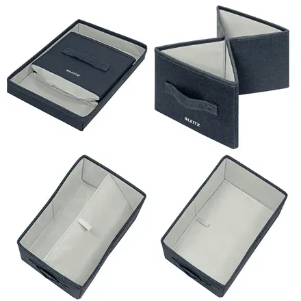 LEITZ Fabric textilní úložný box s víkem S, 2 kusy, 16 x 19 x 28,5 cm