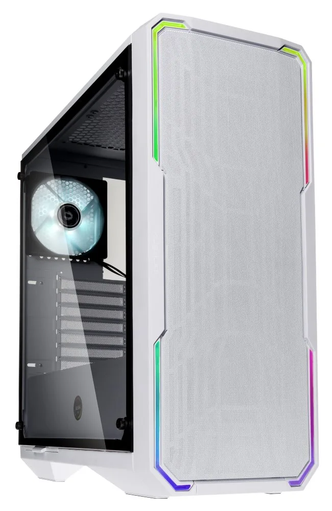 BitFenix skříň Enso Mesh / ATX / 2x120mm / 2xUSB 3.0 / ARGB / tvrzené sklo / bílá