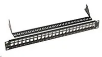 Solarix Univerzální modulární neosazený patch panel 24 portů černý 1U SX24M-0-STP-BK-UNI