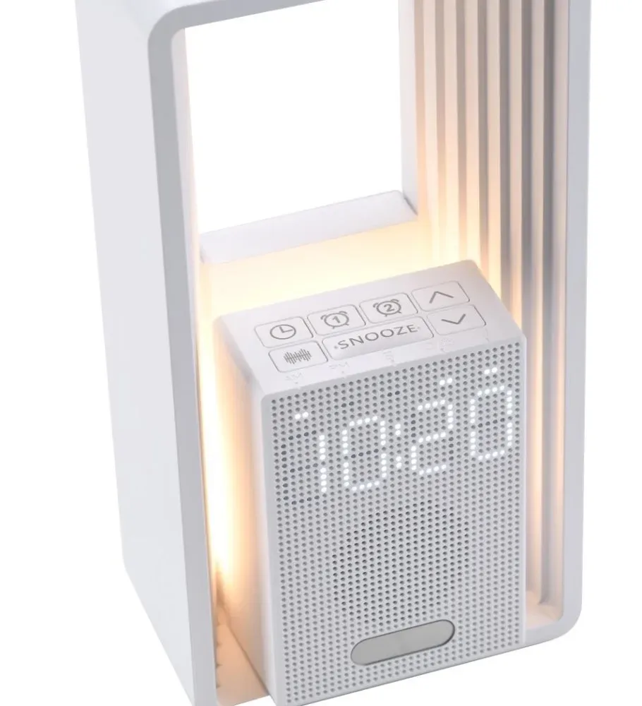 IMMAX LED budík CALM/ relaxační zvuky/ 18W/ vstup 12V/1,5A/ výstup 10W (5V/2A)/ 3000K/ USB/ bílý