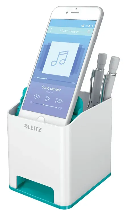 LEITZ Stojánek na tužky WOW hudební, bílá/ledově modrá
