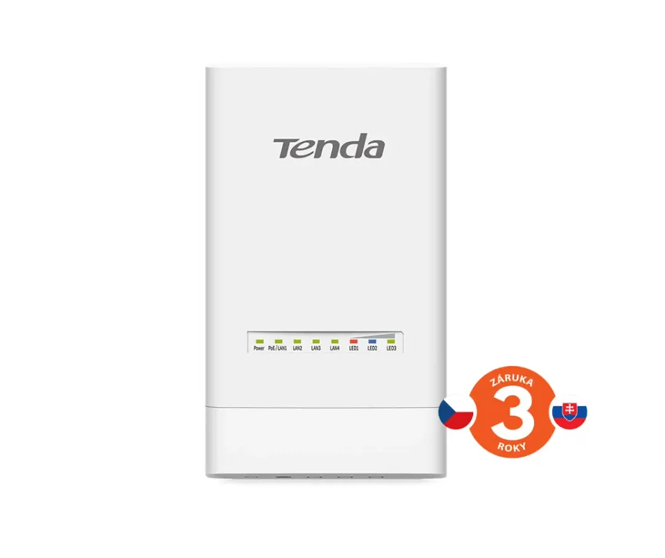 Tenda OS3 Outdoor CPE 5 GHz WiFi AC900, 867Mb/s, 4x LAN, 12 dBi, IP65, pasivní PoE výhybka + adaptér
