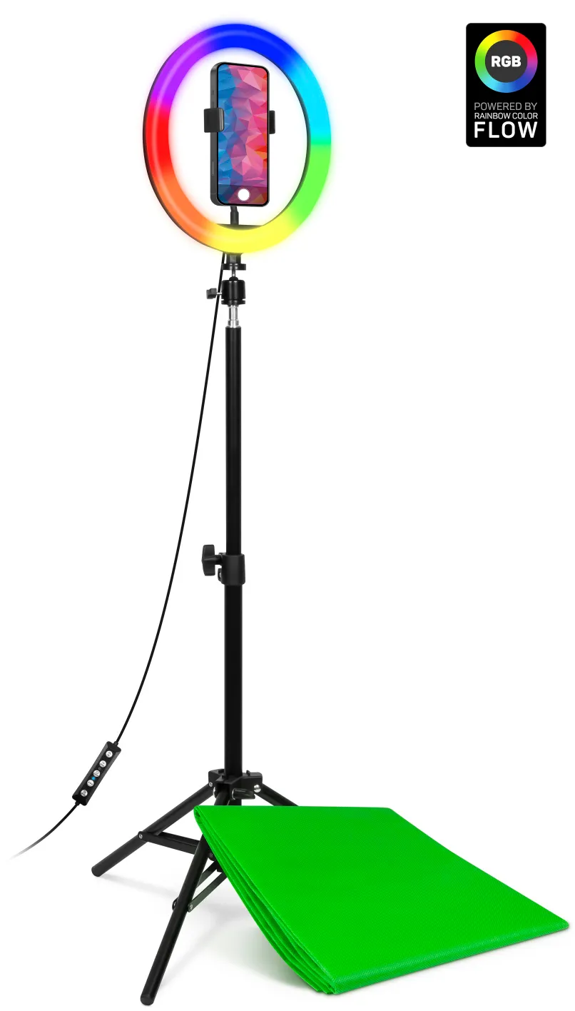 CONNECT IT Streaming Box Selfie10Ring kruhové 10" RGB LED světlo