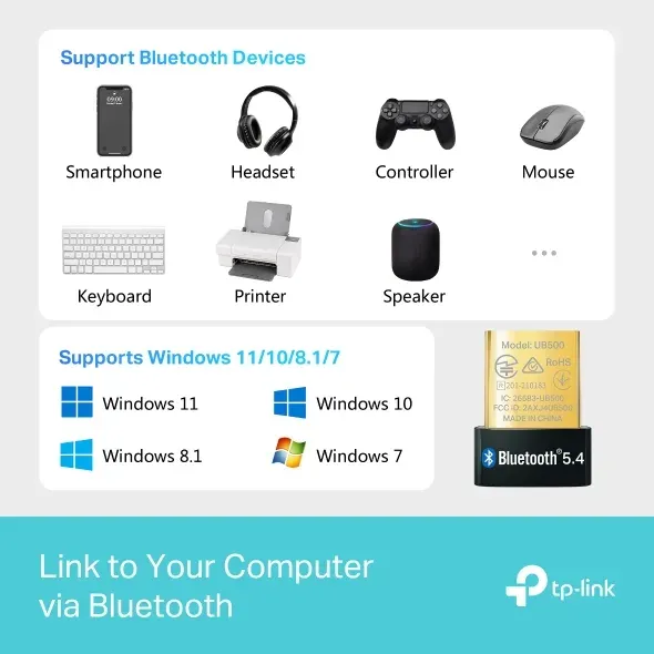 TP-Link UB600 Bluetooth Nano USB Adaptér (Bluetooth 6.0, USB)