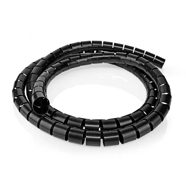 Nedis SWB KS-10BLACK - Cable management | Spirálové pouzdro | 10m | Max. tloušťk